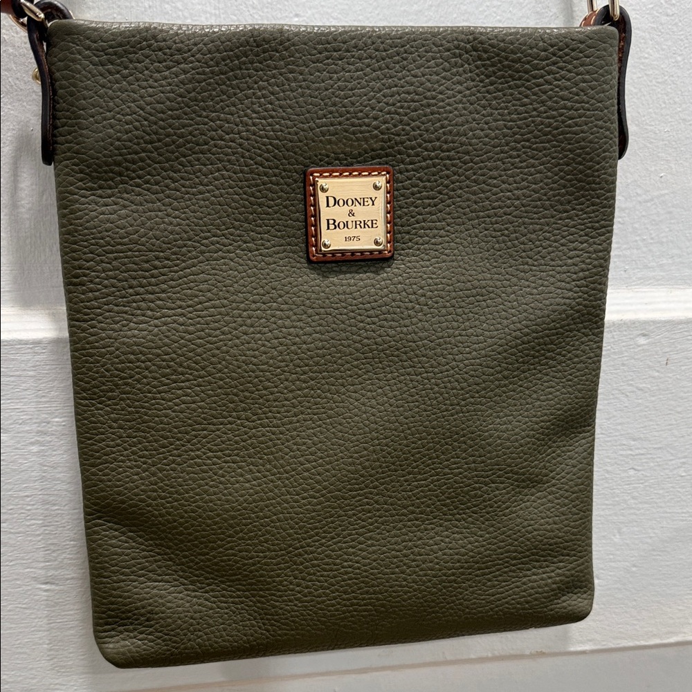 Dooney & Bourke Olive Green Pebbled Leather Crossbody